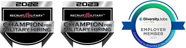 2022 & 2023 Champion for Military Hiring